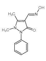 1,5-二甲基-3-氧代-2-苯基-2,3-二氢-1H-吡唑-4-甲醛肟结构式