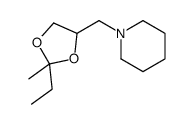 1-[(2-ethyl-2-methyl-1,3-dioxolan-4-yl)methyl]piperidine结构式