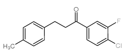 4'-CHLORO-3'-FLUORO-3-(4-METHYLPHENYL)PROPIOPHENONE结构式