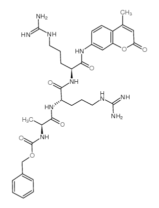 Z-Ala-Arg-Arg-AMC hydrochloride salt Structure