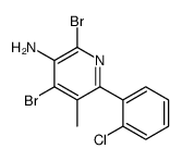 2,4-dibromo-6-(2-chlorophenyl)-5-methylpyridin-3-amine Structure