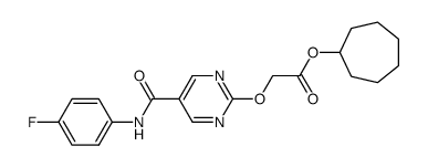[5-(4-Fluorophenylcarbamoyl)pyrimidin-2-yloxy]acetic acid cycloheptyl ester Structure
