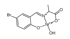 [Ni(5-bromo-2-hydroxybenzylidene-DL-alanine-2H)(water)]结构式