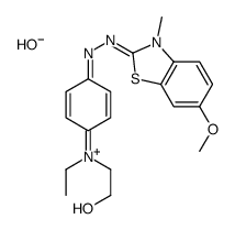 2-[[4-[ethyl(2-hydroxyethyl)amino]phenyl]azo]-6-methoxy-3-methylbenzothiazolium hydroxide结构式