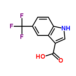 5-(三氟甲基)-1H-吲哚-3-甲酸结构式