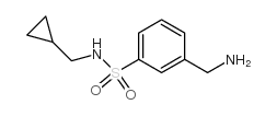 3-氨基甲基-n-(环丙基甲基)苯磺酰胺结构式