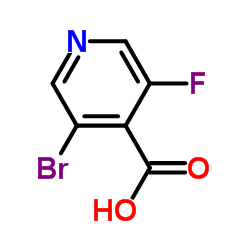 3-溴-5-氟异烟酸结构式
