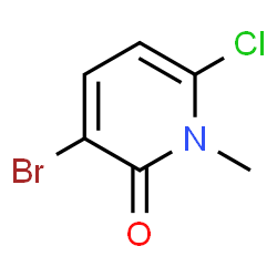 3-溴-6-氯-1-甲基吡啶-2-酮结构式