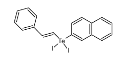 <2-Naphthyl>-<2-phenyl-vinyl>-tellur-diiodid Structure