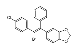 5-[(Z)-2-Bromo-2-(4-chloro-phenyl)-1-phenyl-vinyl]-benzo[1,3]dioxole结构式