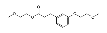 2-Methoxyethyl 3-[3-(2-methoxyethoxy)phenyl]propanoate Structure