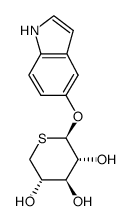 1H-indol-5-yl 5-thio-β-D-xylopyranoside结构式