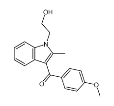 <1-(2-hydroxyethyl)-2-methyl-1H-indol-3-yl>(4-methoxyphenyl)methanone结构式