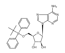 9-[5'-O-(tert-butyldiphenylsilyl)-β-D-arabinofuranosyl]adenine结构式
