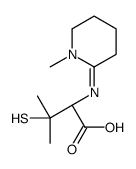 (2R)-3-methyl-2-[(1-methylpiperidin-2-ylidene)amino]-3-sulfanylbutanoic acid Structure