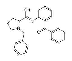 N-(2-苯甲酰基苯基)-1-苄基-2-吡咯烷羧酰胺结构式