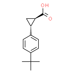 50 反式-2-(4-(叔丁基)苯基)环丙烷-1-羧酸结构式