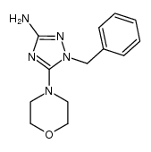2-benzyl-3-morpholino-5-amino-2H-1,2,4-triazole结构式