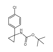 tert-butyl (1-(4-chlorophenyl)cyclopropyl)carbamate结构式