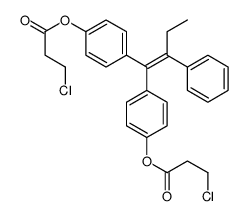 1,1-bis(4-(3-chloropropionyloxyphenyl))-2-phenylbut-1-ene结构式