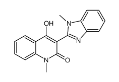 4-Hydroxy-1-methyl-3-(1-methyl-1H-benzimidazol-2-yl)-2(1H)-quinol inone结构式
