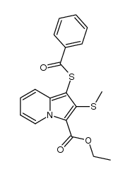 ethyl 1-(benzoylthio)-2-(methylthio)indolizine-3-carboxylate Structure