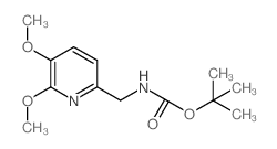(5,6-二甲氧基吡啶-2-基)甲基氨基甲酸叔丁酯结构式