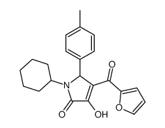 1-Cyclohexyl-4-(2-furoyl)-3-hydroxy-5-(4-methylphenyl)-1,5-dihydr o-2H-pyrrol-2-one结构式
