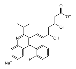 sodium,7-[4-(2-fluorophenyl)-2-propan-2-ylquinolin-3-yl]-3,5-dihydroxyhept-6-enoate Structure