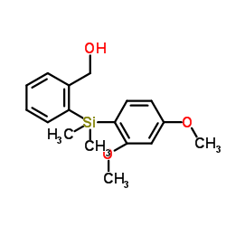 2-[(2,4-二甲氧基苯基)二甲基硅烷]苄醇结构式