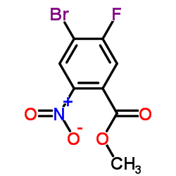 4-溴-5-氟-2-硝基苯甲酸甲酯结构式