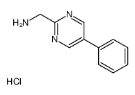 (5-phenylpyrimidin-2-yl)methanamine,hydrochloride Structure