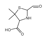 2-formyl-5,5-dimethyl-thiazolidine-4-carboxylic acid结构式