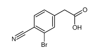 2-(3-溴-4-氰基苯基)乙酸结构式