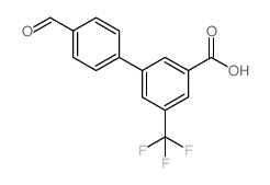 4-甲酰基-5-(三氟甲基)-[1,1-联苯]-3-羧酸结构式