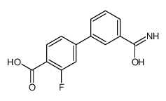 4-(3-carbamoylphenyl)-2-fluorobenzoic acid结构式