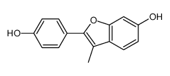 2-(4-hydroxyphenyl)-3-methyl-1-benzofuran-6-ol结构式