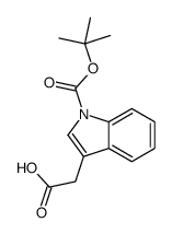 2-(1-(tert-butoxycarbonyl)-1H-indol-3-yl)acetic acid Structure