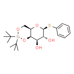 (4aR,6S,7R,8R,8aR)-2,2-di-tert-Butyl-6-(phenylthio)hexahydropyrano[3,2-d][1,3,2]dioxasiline-7,8-diol Structure
