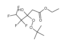 ethyl (4,4,5,5-tetrafluoro-3-oxy-3-tert-butylperoxy)pentanoate结构式