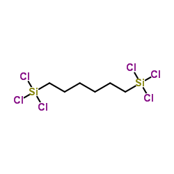 1,6-双(三氯硅基)己烷结构式