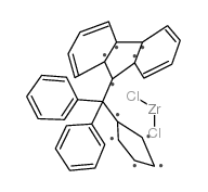 二苯亚甲基(环戊二烯)(9-芴基)二氯化锆结构式