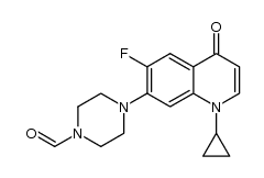 7-(4-formylpiperazin-1-yl)-1-cyclopropyl-6-fluoroquinolin-4-one结构式