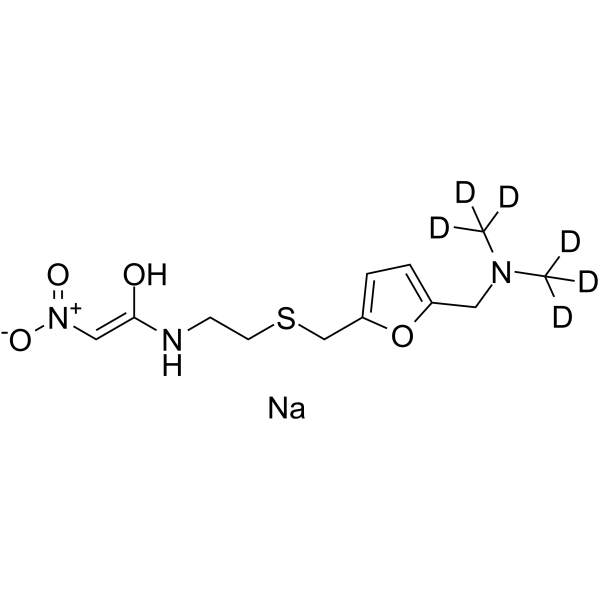 Demethylamino Ranitidine acetamide-d6 sodium Structure