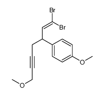 1-(1,1-dibromo-7-methoxyhept-1-en-5-yn-3-yl)-4-methoxybenzene Structure