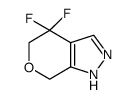 4,4-difluoro-1,4,5,7-tetrahydropyrano[3,4-c]pyrazole Structure