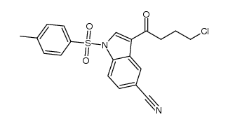 3-(4-chlorobutanoyl)-1-tosyl-1H-indole-5-carbonitrile结构式