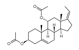 [17(20)Z]-pregna-5,17(20)-diene-3β,11α-diyl diacetate Structure