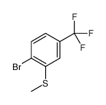 1-bromo-2-methylsulfanyl-4-(trifluoromethyl)benzene结构式