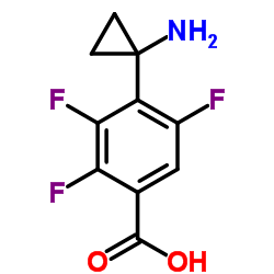 Benzoic acid, 4-(1-aminocyclopropyl)-2,3,5-trifluoro- Structure